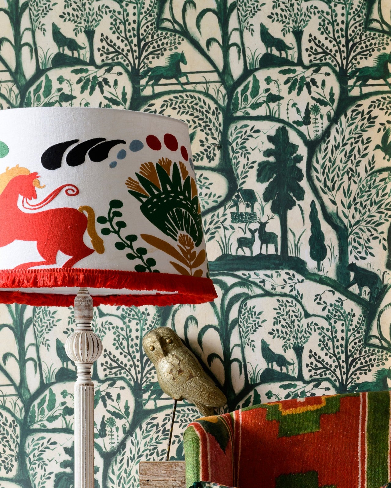 mind the gap - the enchanted woodland green wallpaper - wp20549