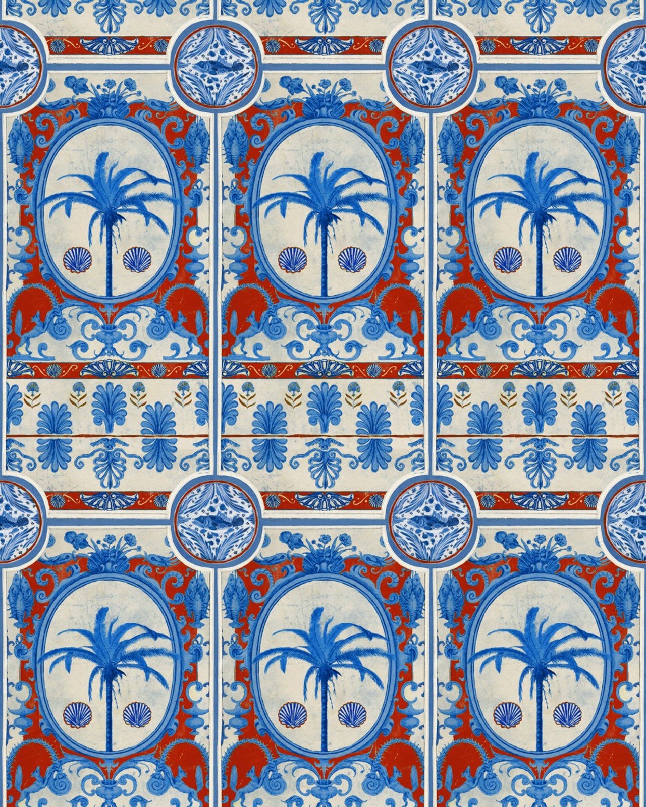 mind the gap - the villa mural red wallpaper - wp20576