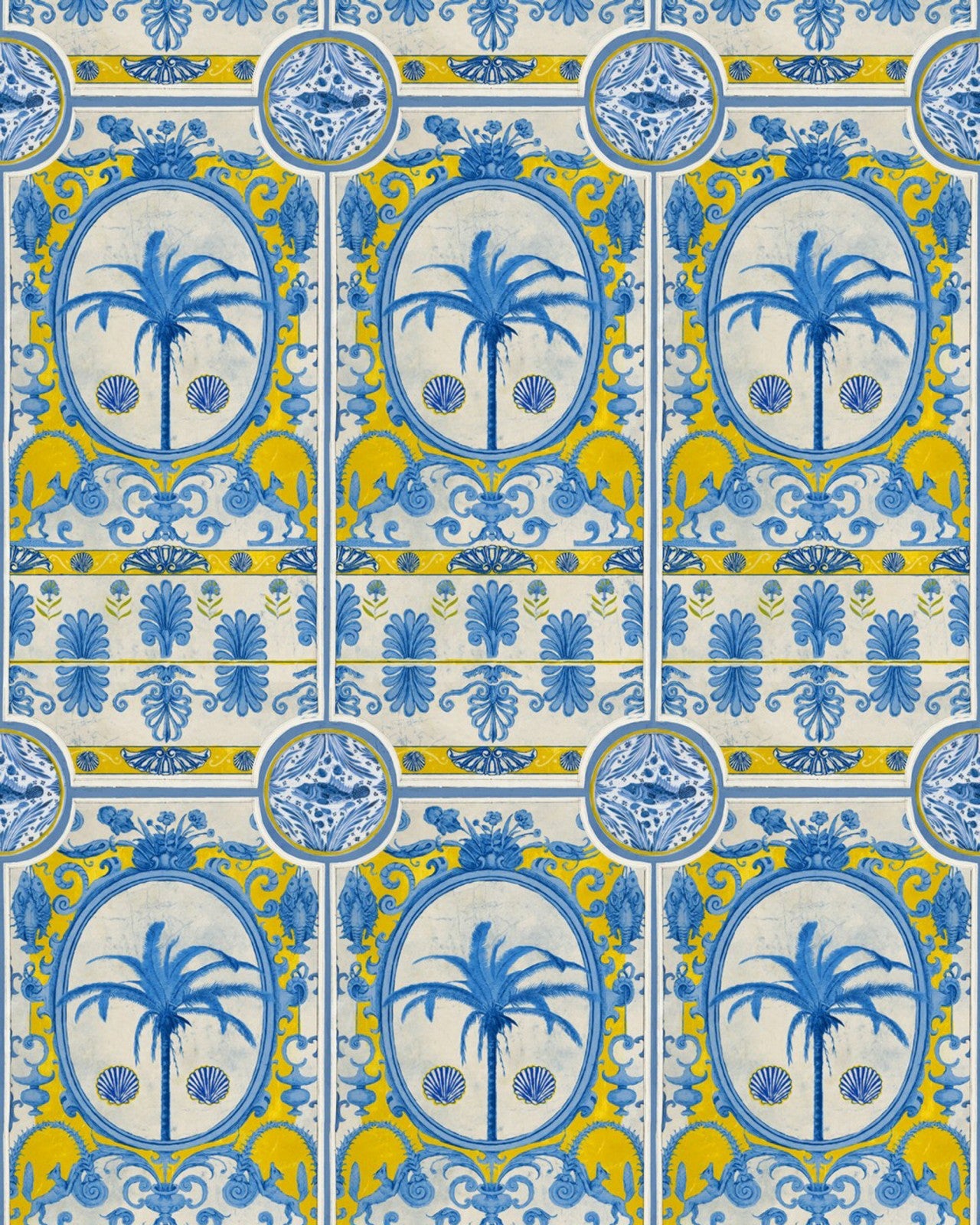 mind the gap - the villa mural yellow wallpaper - wp20575