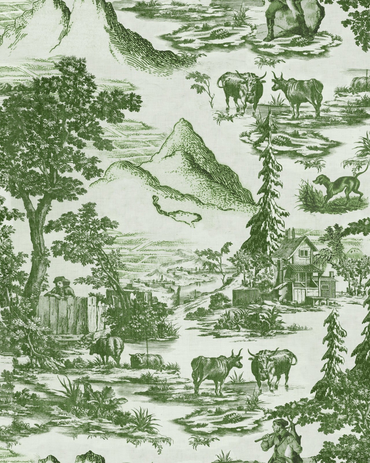 mind the gap - toile du tyrol evergreen wallpaper - wp30146