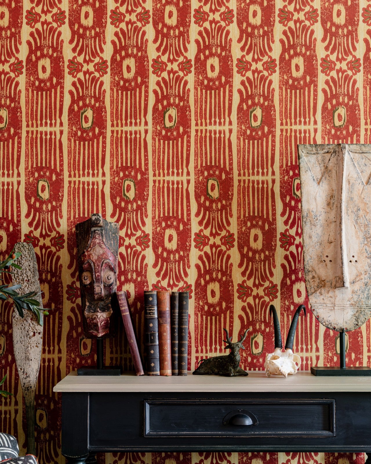 mind the gap - tribal ikat angora wallpaper - wp30113