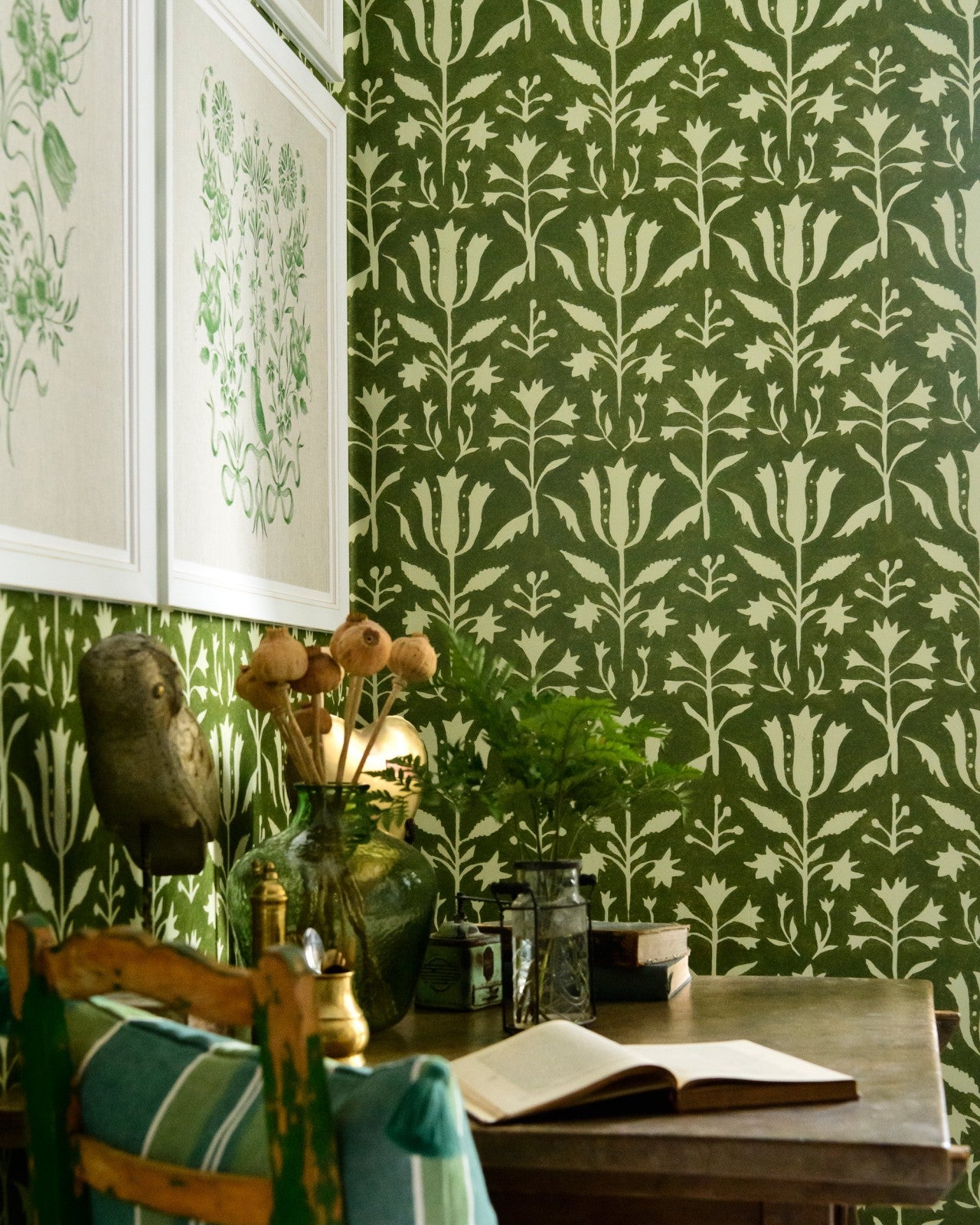 mind the gap - tulipan herbal wallpaper - wp30033