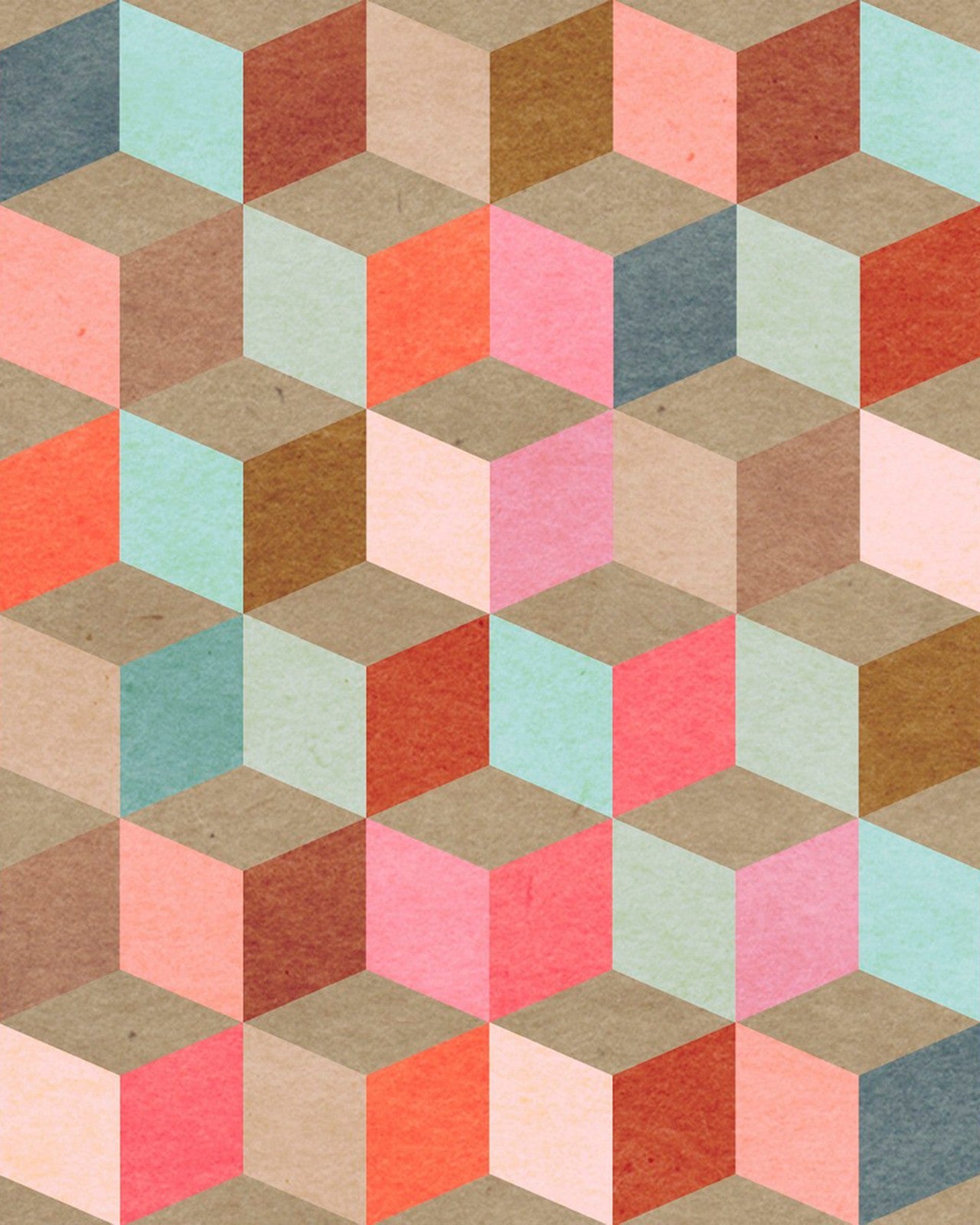 mind the gap - coloured geometry premium wallpaper - wp20004