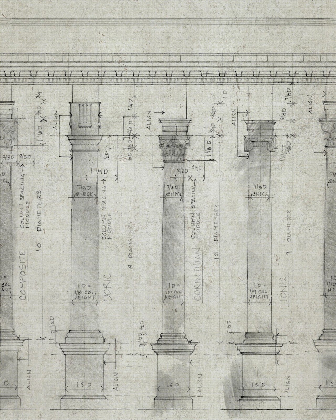mind the gap - colonnade sand premium wallpaper - wp20022
