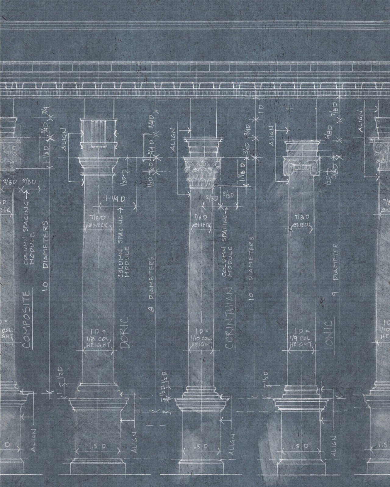 mind the gap - colonnade blue premium wallpaper - wp20023