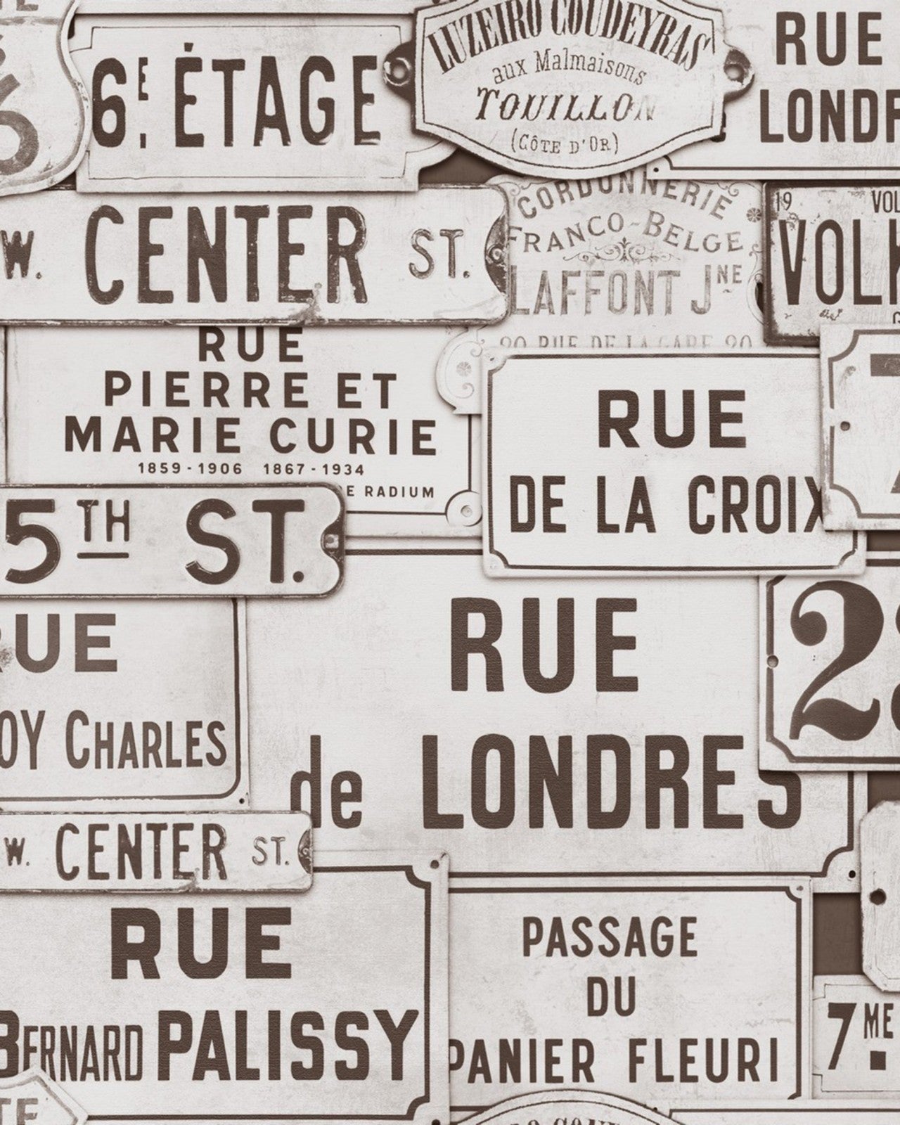mind the gap - street signs brown premium wallpaper - wp20034