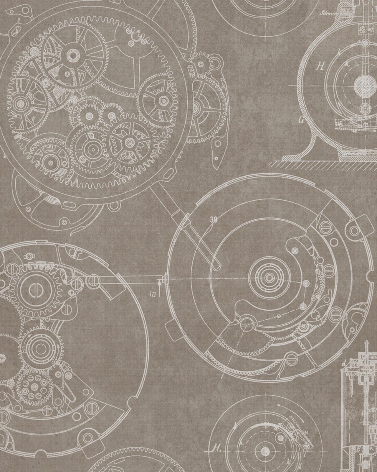 mind the gap - horlogerie taupe premium wallpaper - wp20042