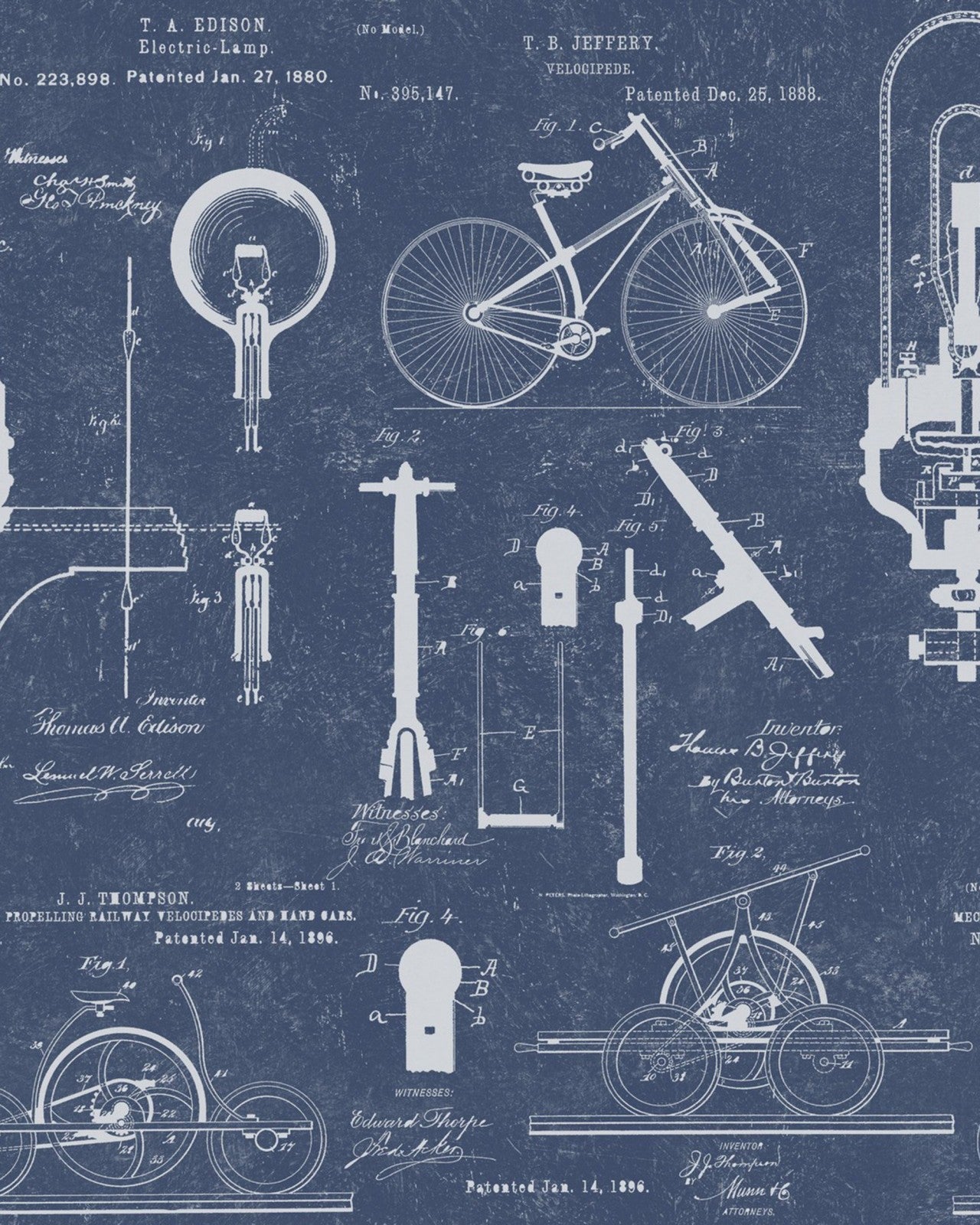 mind the gap - patents blue premium wallpaper - wp20050