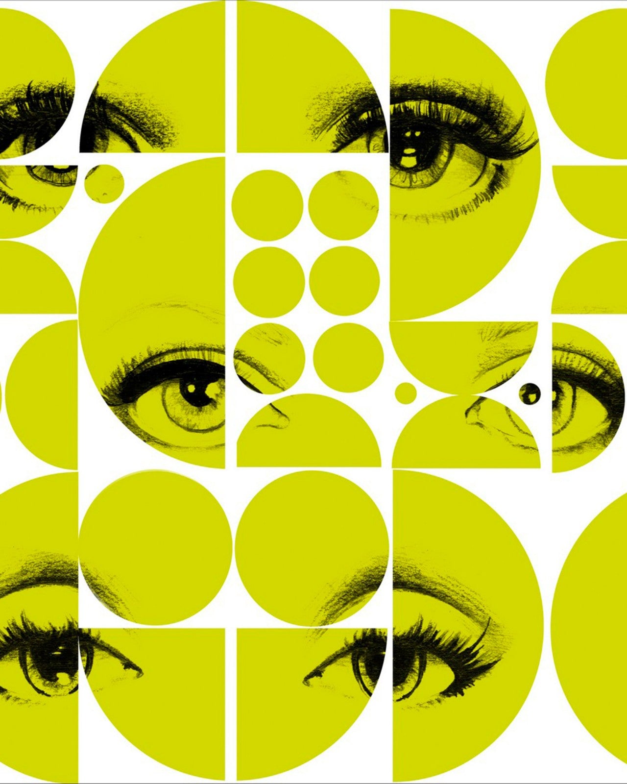 mind the gap - eyes and circles green premium wallpaper - wp20085