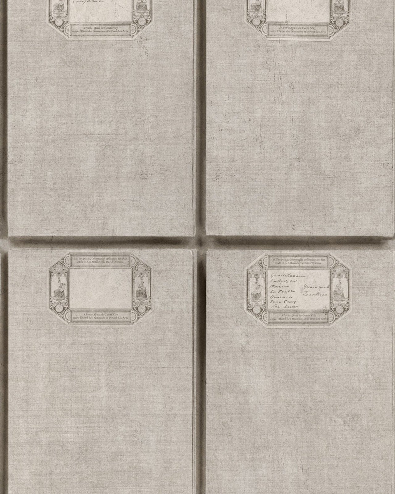mind the gap - fabric covers taupe premium wallpaper - wp20100