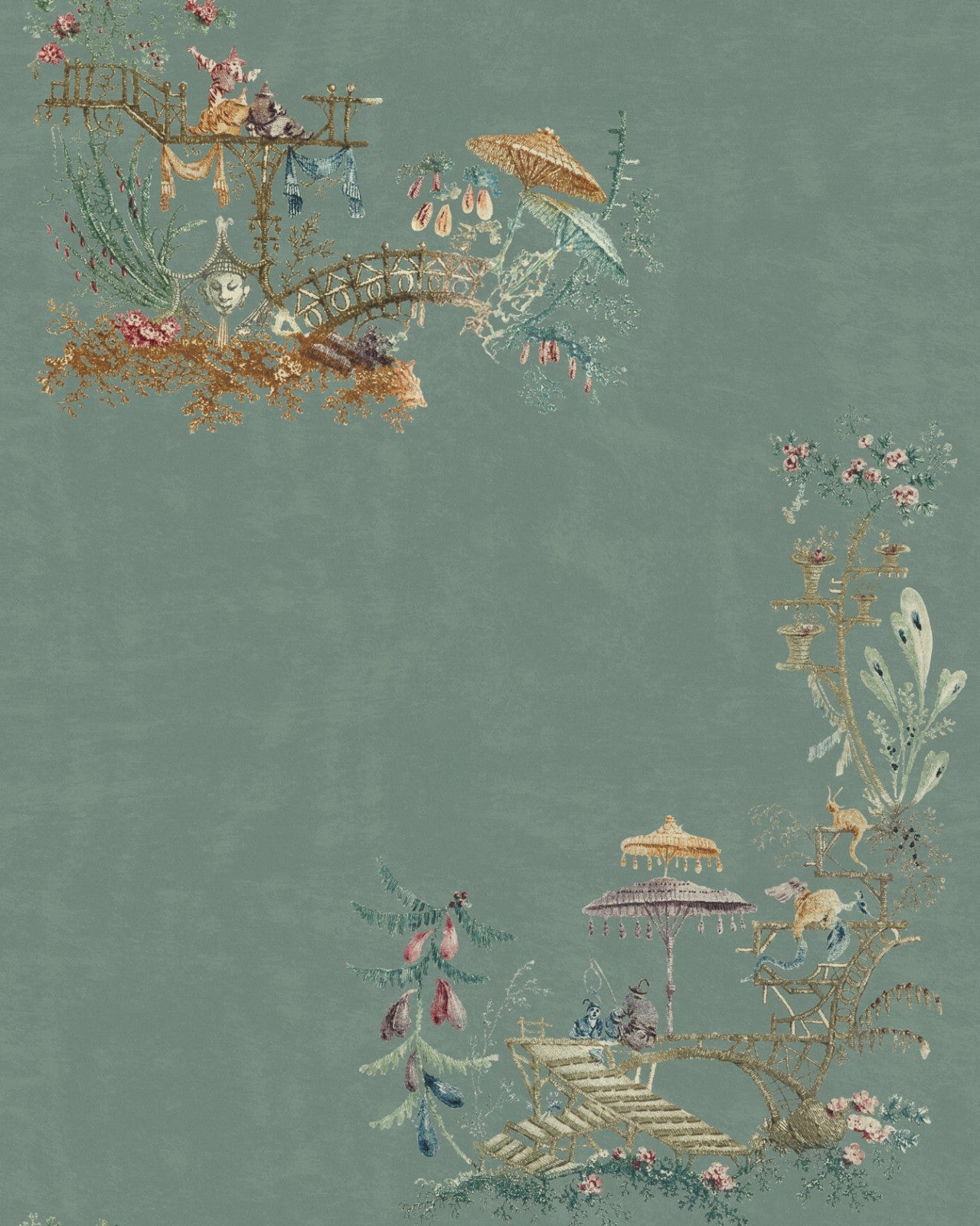 mind the gap - chinoiserie blue wallpaper - wp20437