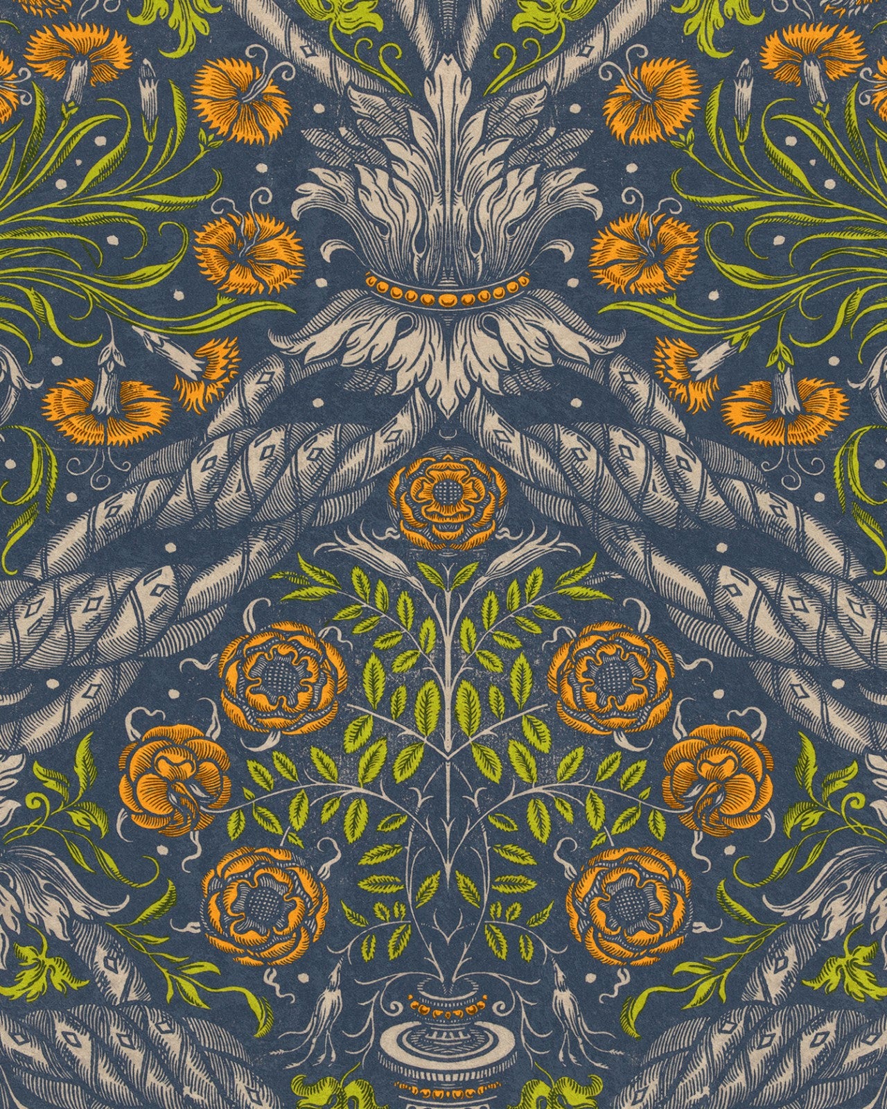 mind the gap - floral ornament wallpaper - wp20453