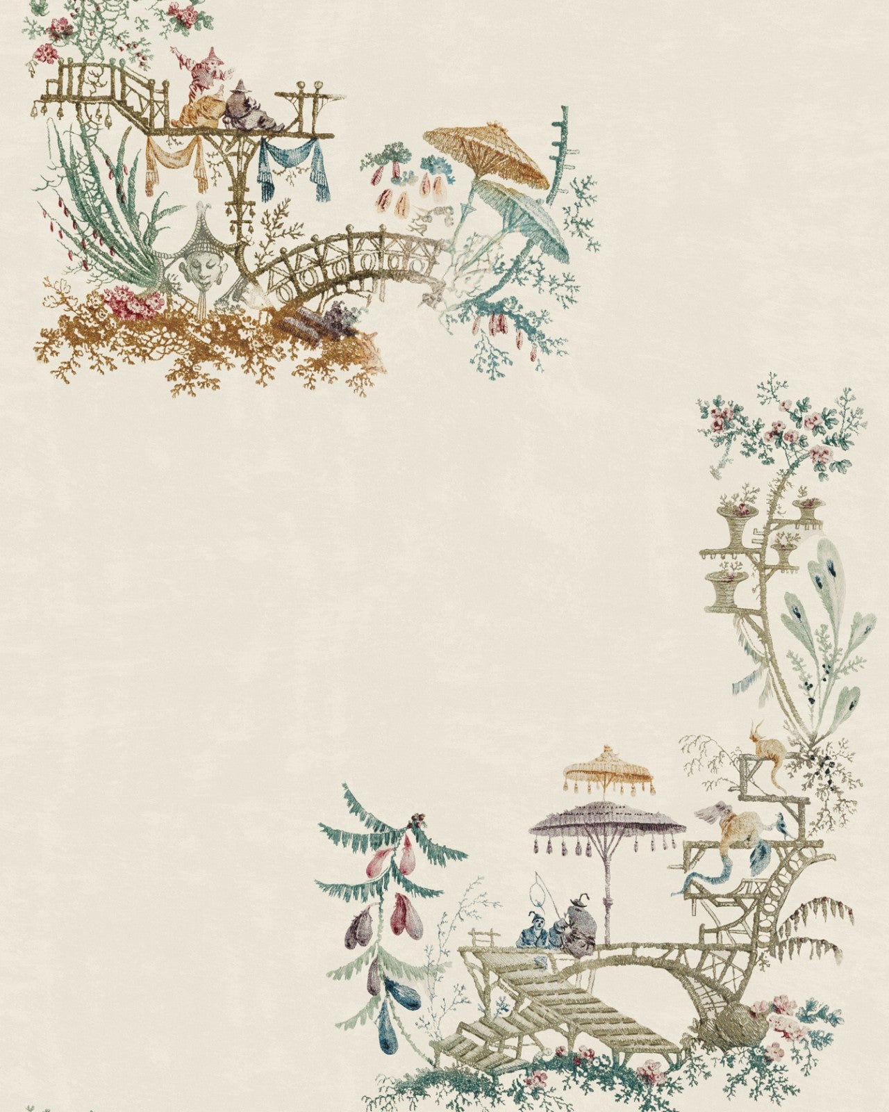 mind the gap - chinoiserie coconut wallpaper - wp20464