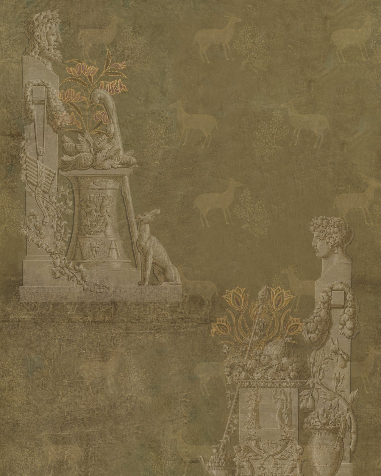 mind the gap - sculptural moss wallpaper - wp20475