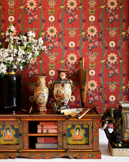 Mind The Gap - LIN YUAN Chinese Red Wallpaper - WP20587