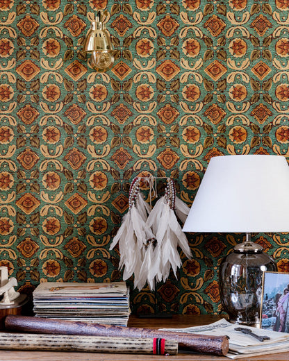 Mind The Gap - VARANASI Indigo Wallpaper - WP30099