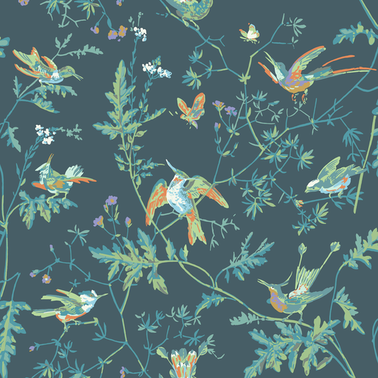 Cole & Son - Hummingbirds - Viridian - 112/4014.CS.0