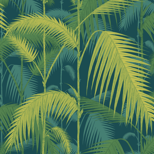 Cole & Son - Palm Jungle - Petrol/Lime - 112/1002.CS.0