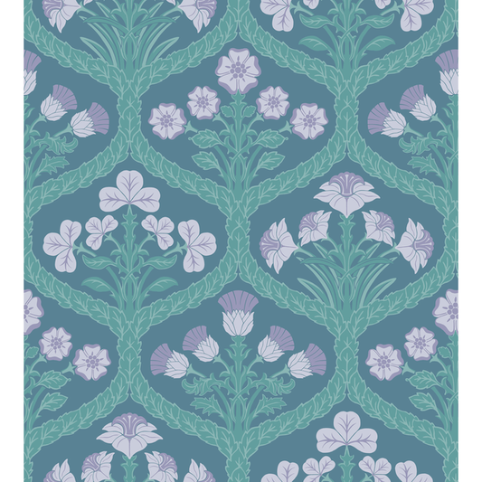 Cole & Son - Floral Kingdom - Lilac/Teal - 116/3011.CS.0