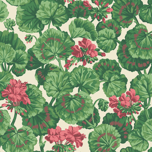 Cole & Son - Geranium - Rose/Forest Grn On Parchment - 117/11034.CS.0