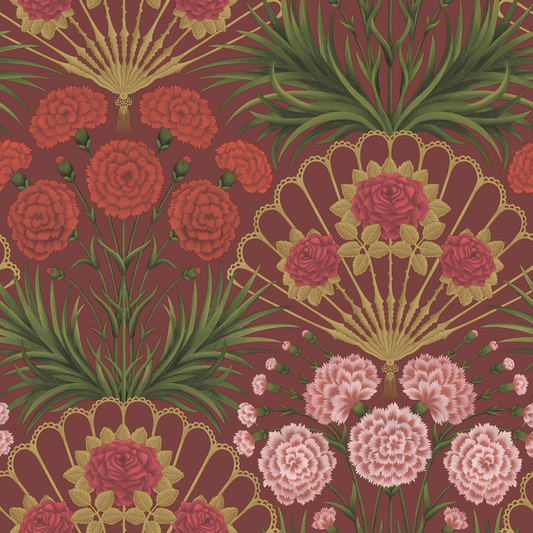 Cole & Son - Flamenco Fan - Rose/Brt Rouge/M Gold/Crimson - 117/14046.CS.0