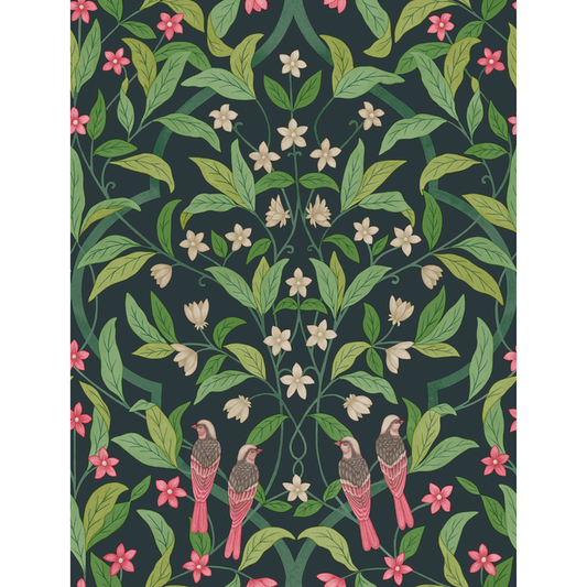 Cole & Son - Jasmine & Serin Symphony - Rose/Grn/Viridian - 117/10028.CS.0