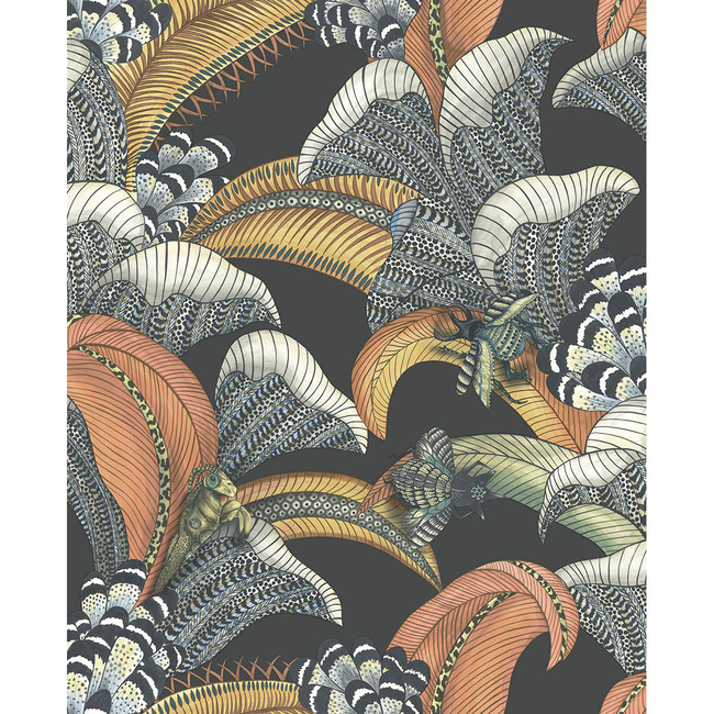 Cole & Son - Hoopoe Leaves - Charcoal - 119/1005.CS.0