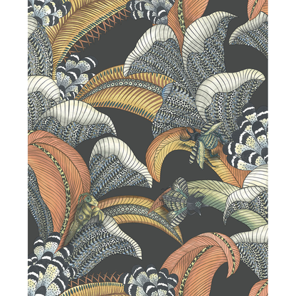 Cole & Son - Hoopoe Leaves - Charcoal - 119/1005.CS.0