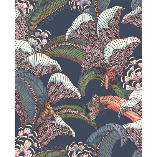 Cole & Son - Hoopoe Leaves - Midnight - 119/1006.CS.0