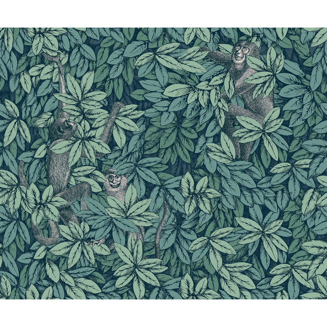 Cole & Son - Foglie E Scimmie - Viridian - 123/10046.CS.0