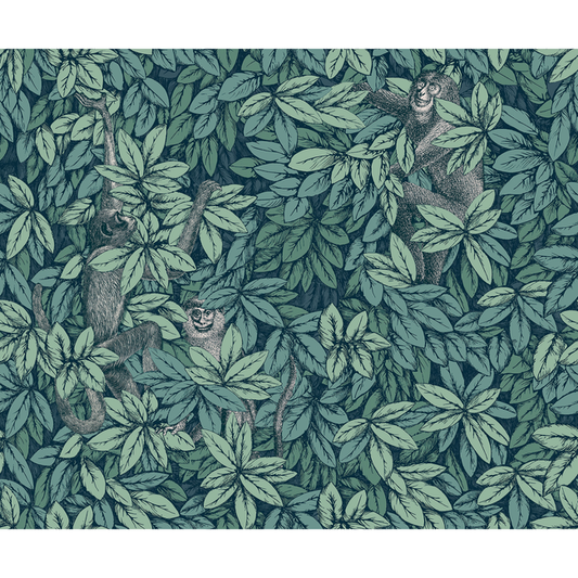 Cole & Son - Foglie E Scimmie - Viridian - 123/10046.CS.0