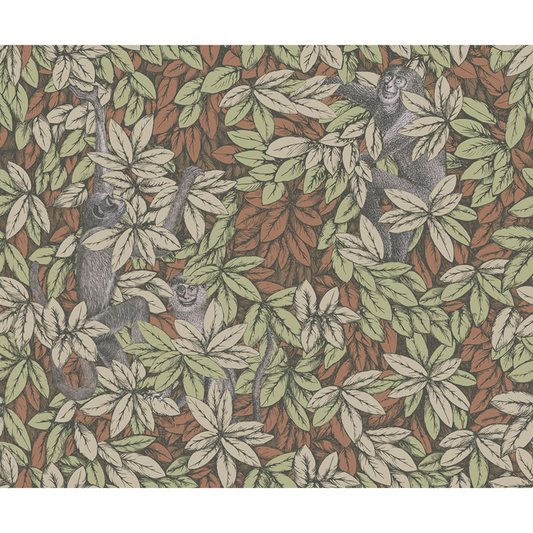 Cole & Son - Foglie E Scimmie - Orange - 123/10047.CS.0