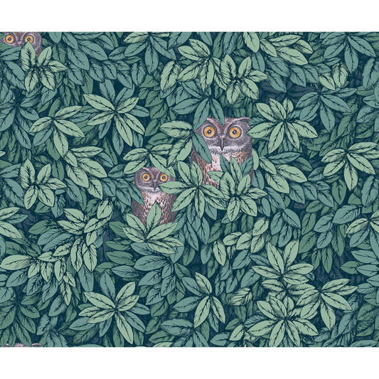 Cole & Son - Foglie E Civette - Viridian - 123/11051.CS.0