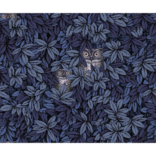 Cole & Son - Foglie E Civette - Midnight - 123/11053.CS.0