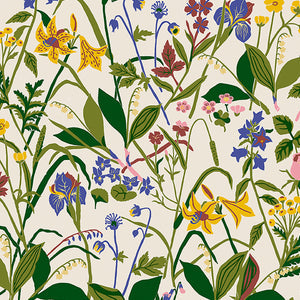 Schumacher - Ros Och Lilja - Ivory - 1962 - Wallpaper