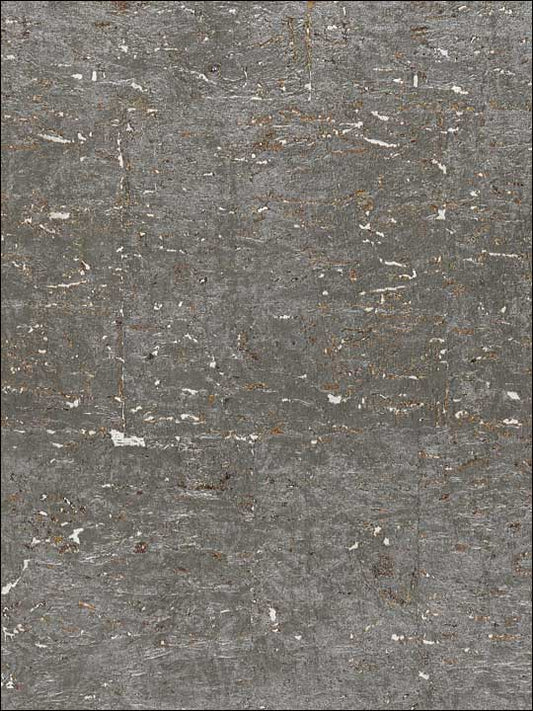 Scalamandre SC0004WP88336 Metal Cork Graphite Wallpaper