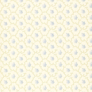 Schumacher - Coral Leaf - Blue - 203683 - Wallpaper