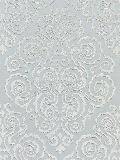 scalamandre cirrus velvet damask mist fabric - scala 27219-001