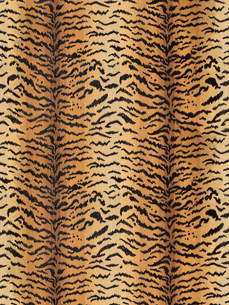scalamandre tigre | silk ivory, gold & black fabric - scala 26167mm-001