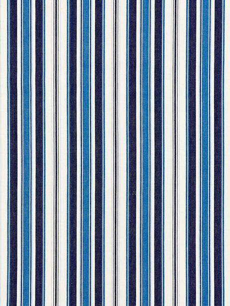 scalamandre andover cotton stripe indigo fabric - scala 27113-005