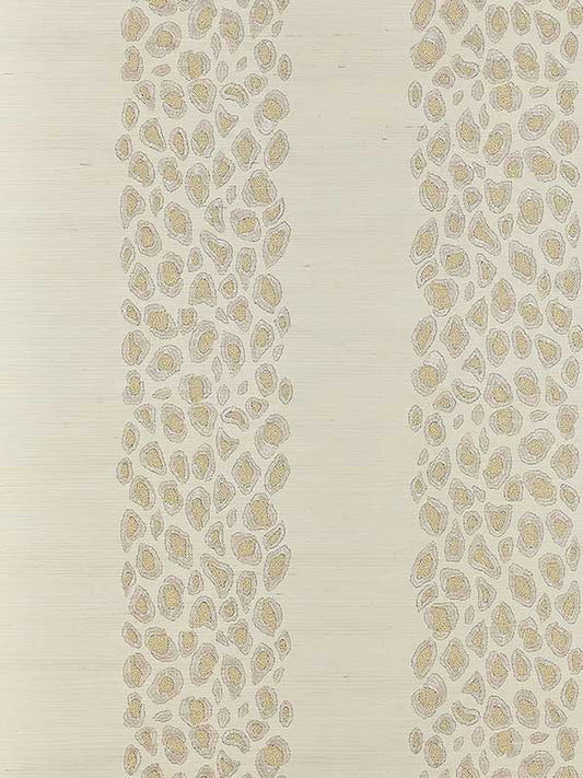 Scalamandre SC0001WP88446 Catwalk Embellished Grasscloth Pearl Wallpaper