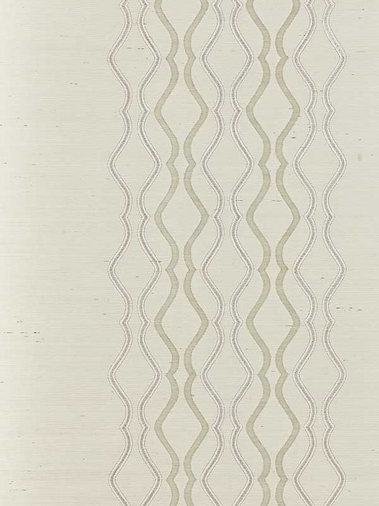 Scalamandre SC0001WP88447 Valentina Embellished Sisal Frost Wallpaper