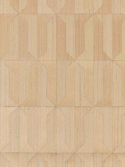 Scalamandre SC0001WP88463 Mezzo Sisal Natural and Warm Gold Wallpaper