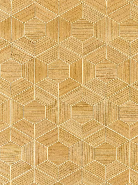 Scalamandre SC0001WP88467 Hive Wood Cashew Wallpaper