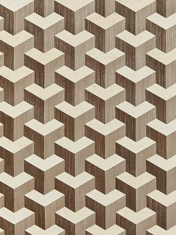 scalamandre sc0001wp88479 forte sisal coffee and cream wallpaper