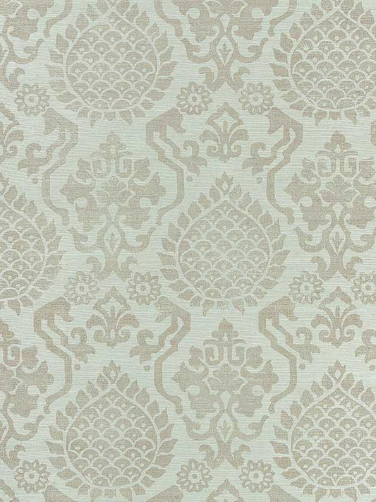 Scalamandre SC0002WP88378 Surat Sisal Burnished Gold On Mineral Wallpaper