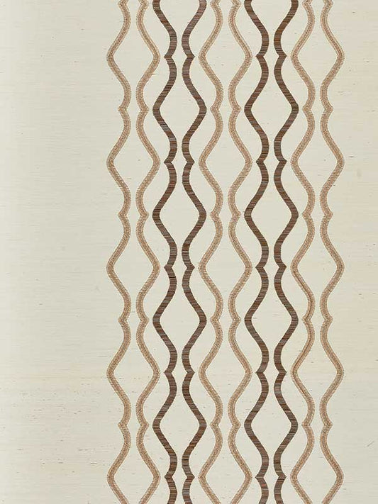 Scalamandre SC0002WP88447 Valentina Embellished Sisal Shell Wallpaper