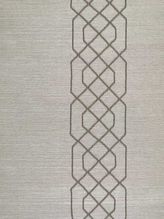 Scalamandre SC0003WP88385 Adelaide Beaded Sisal Pewter Wallpaper