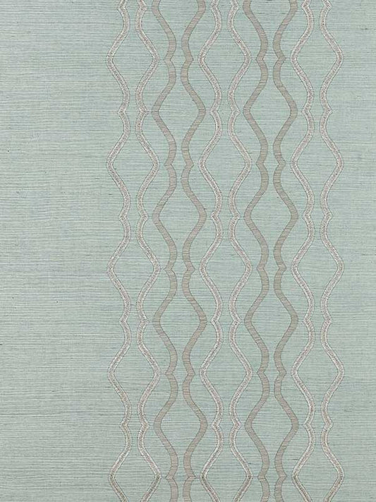 Scalamandre SC0003WP88447 Valentina Embellished Sisal Seaglass Wallpaper