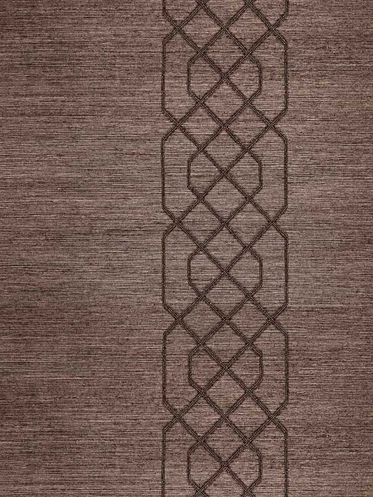 Scalamandre SC0004WP88385 Adelaide Beaded Sisal Chocolate Wallpaper